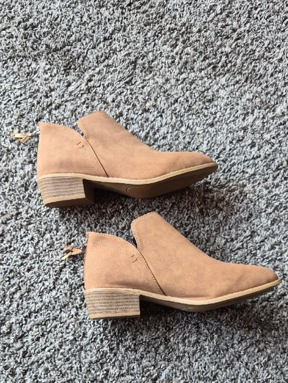 Women's Tan Suede Ankle Boots Size 6.5 (37)